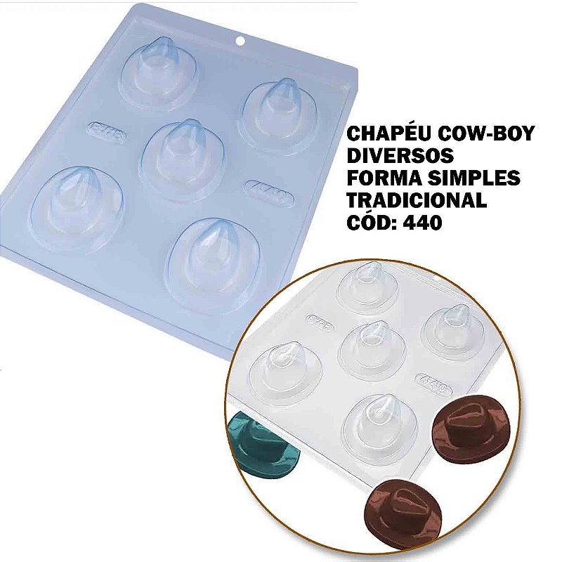 Molde de acetato sombrero cow-boy
