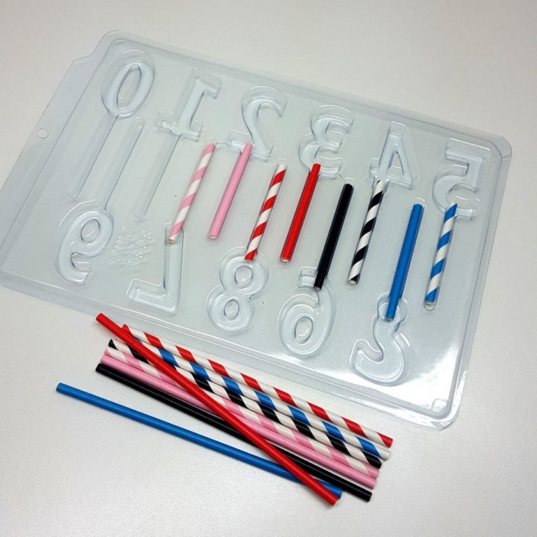 Molde de acetato paleta números