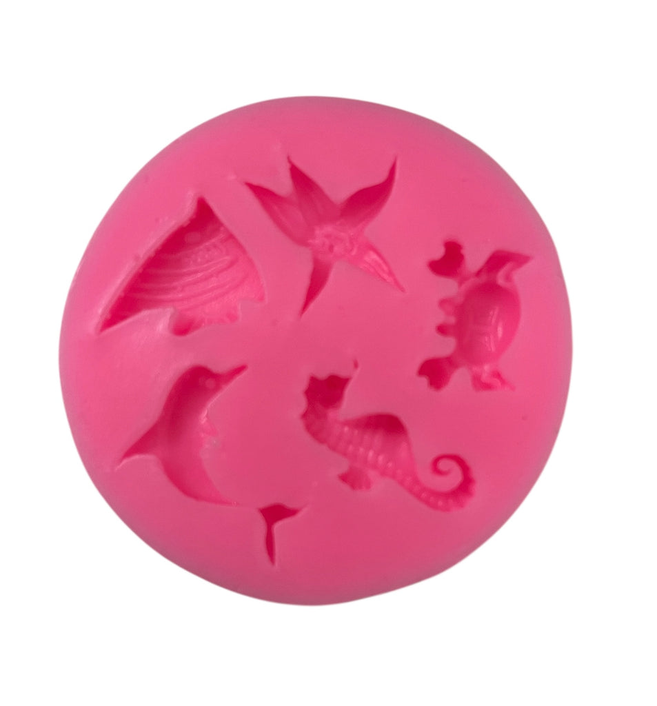 Molde silicona miniaturas mar