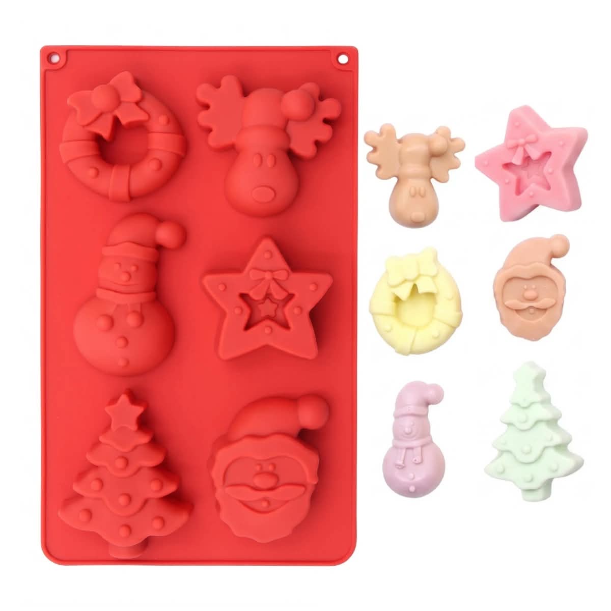 Molde silicona figuras Navidad