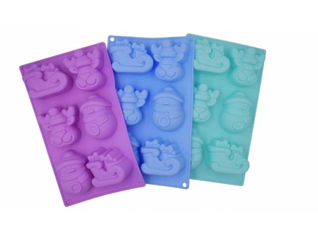 Molde de silicona Navidad, 3 diseños