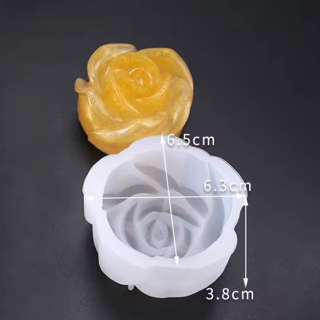 Molde silicona rosa para vela o jabón
