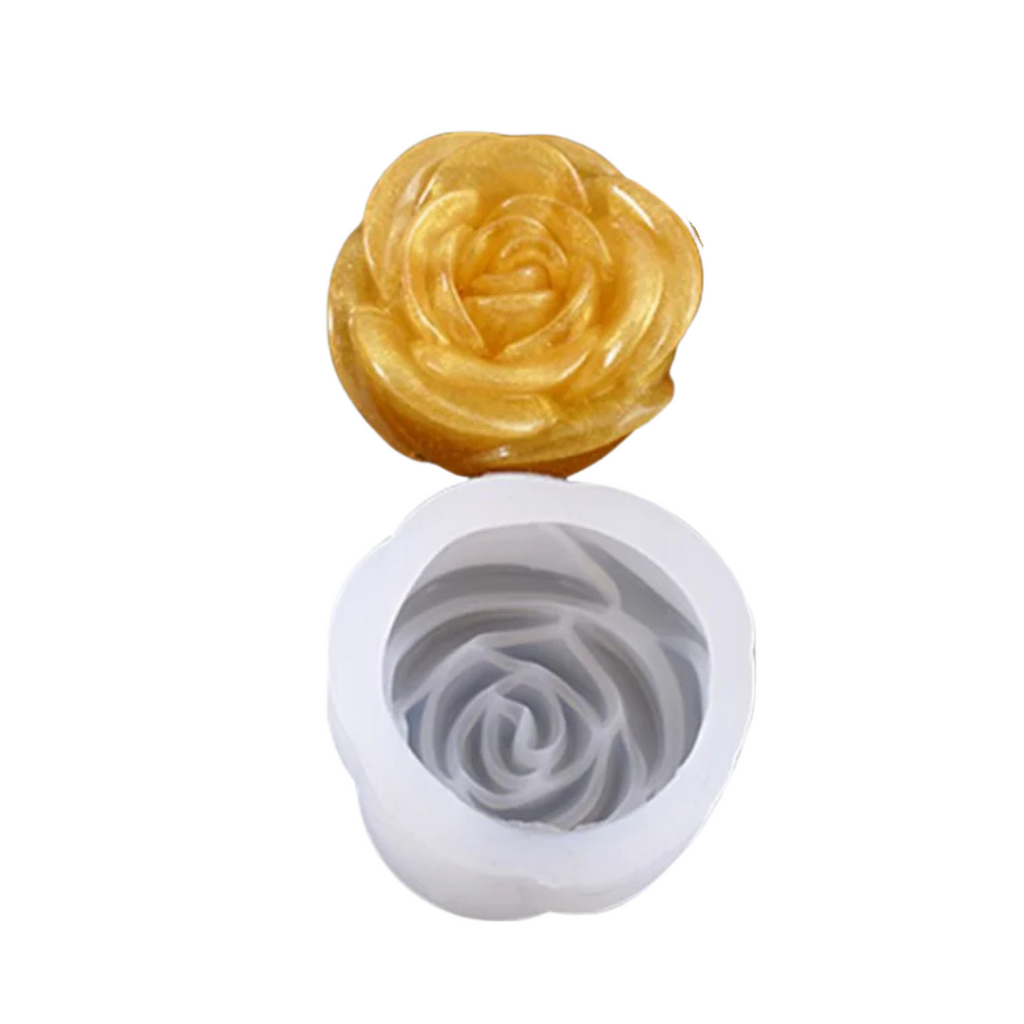 Molde silicona rosa para vela o jabón