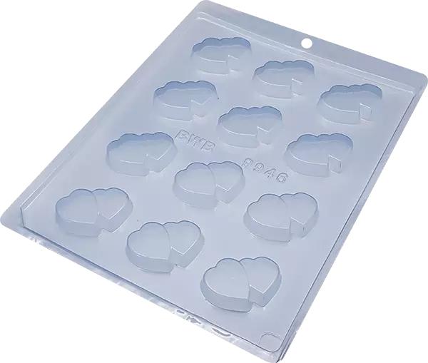 Molde de acetato corazón doble
