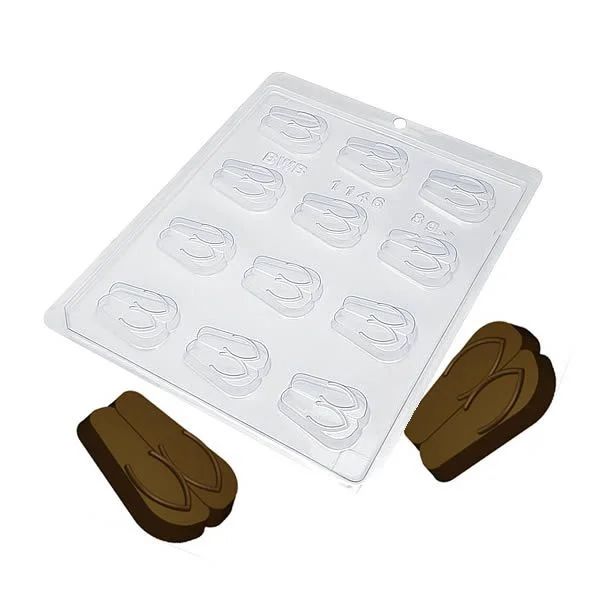 Molde de acetato chinelas