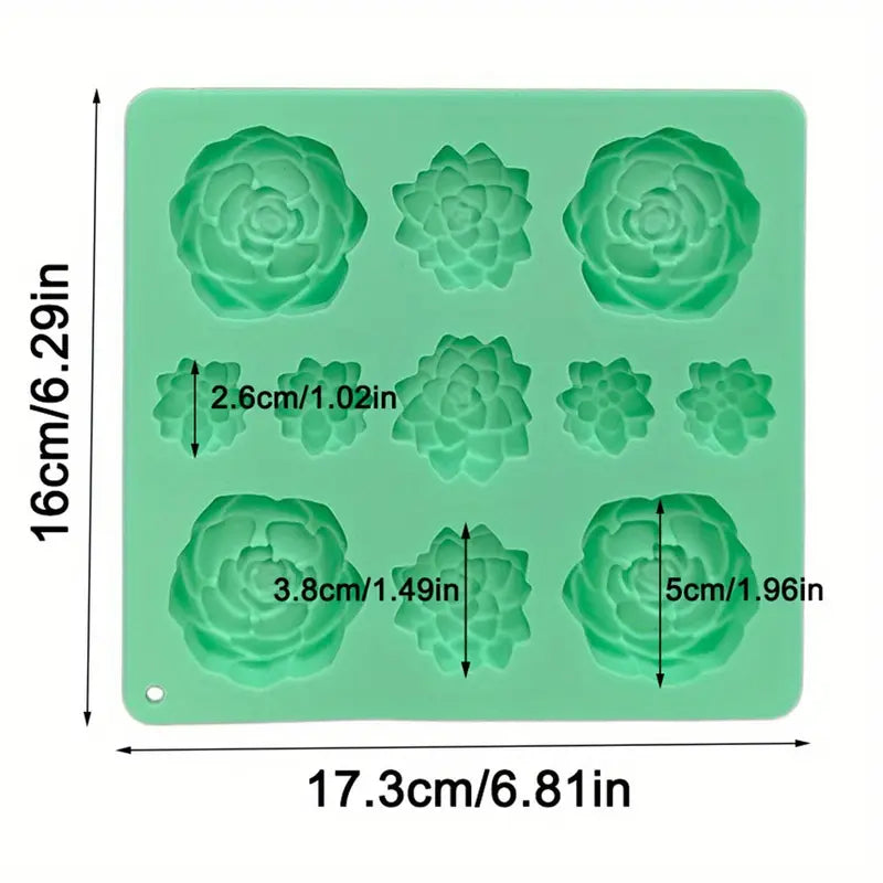 Molde de silicona Suculentas