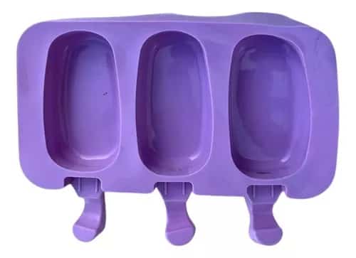 Molde silicona paleta para 3 unidades