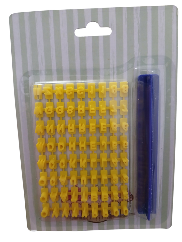 Marcador fondant abecedario con guia