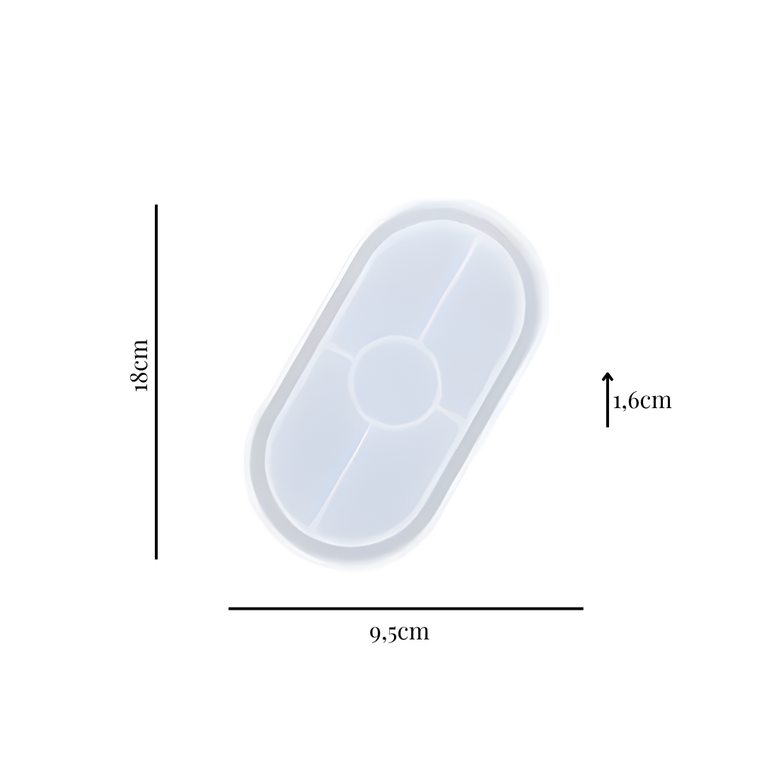 Molde silicona bandeja ovalada