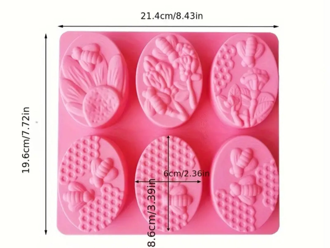 Molde de silicona jabones abejas
