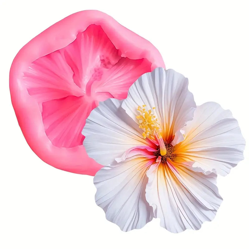 Molde de silicona mini flor de hibisco