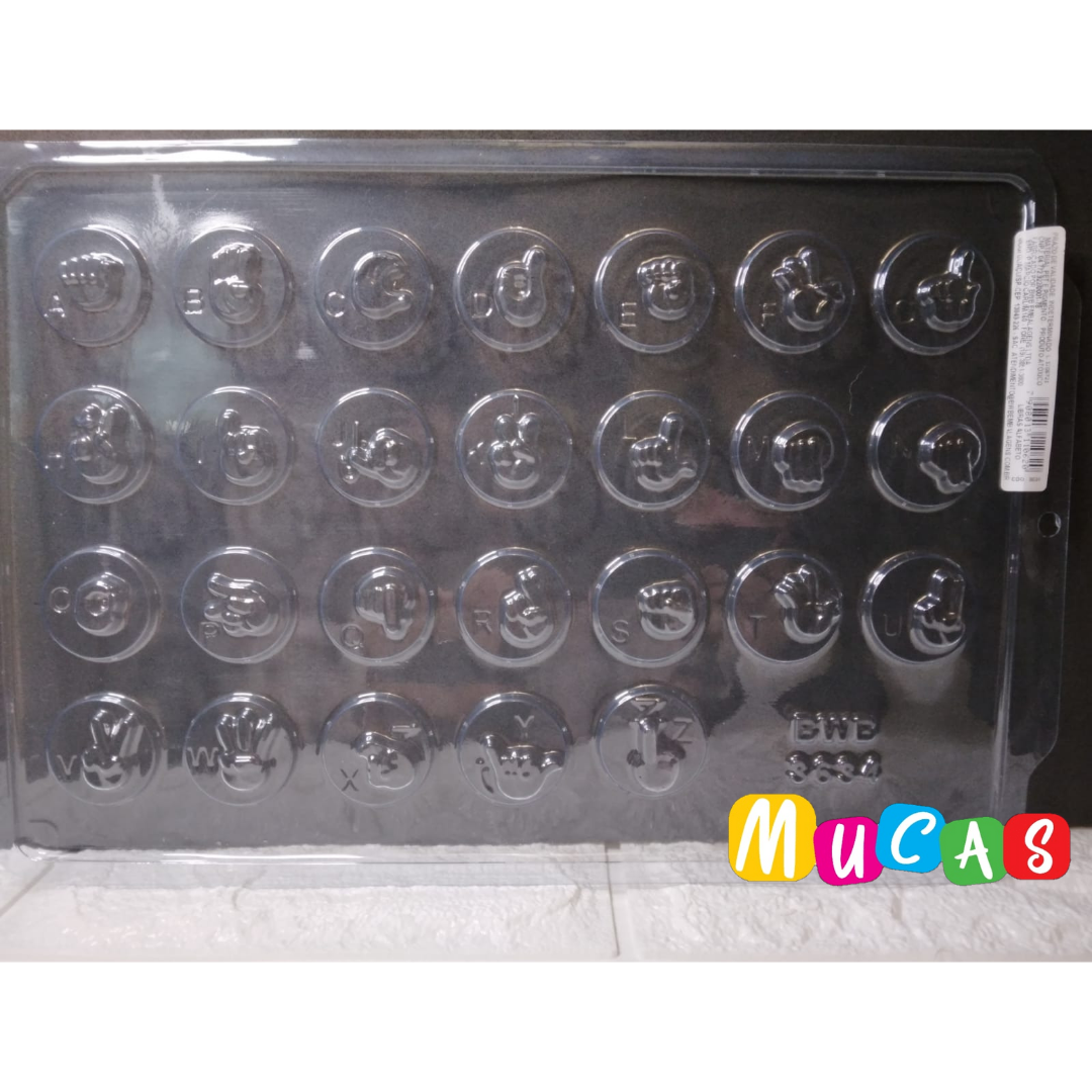 Molde de acetato lenguaje de seña