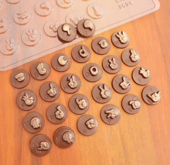 Molde de acetato lenguaje de seña