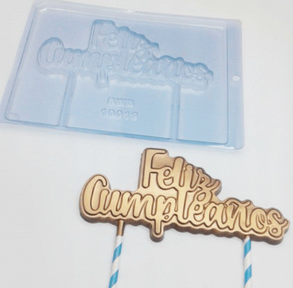 Molde de acetato feliz cumpleaños