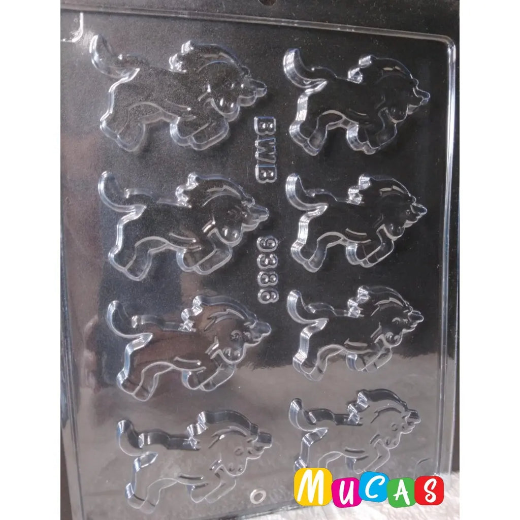 Molde acetato unicornios