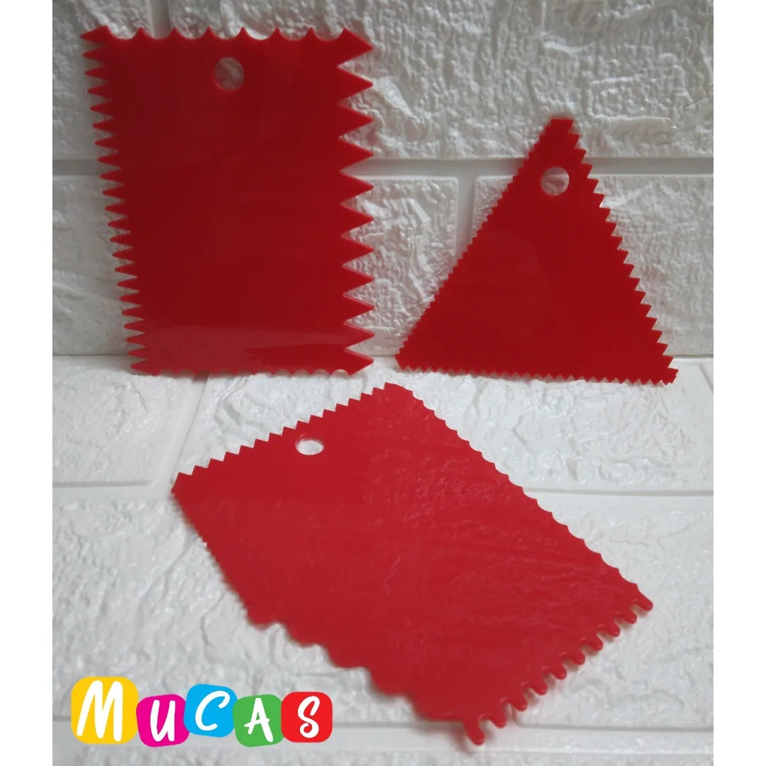 Set de 3 cornet/Scraper para decorar