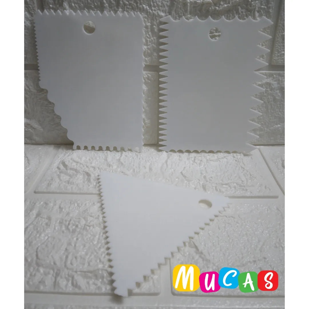 Set de 3 cornet/Scraper para decorar