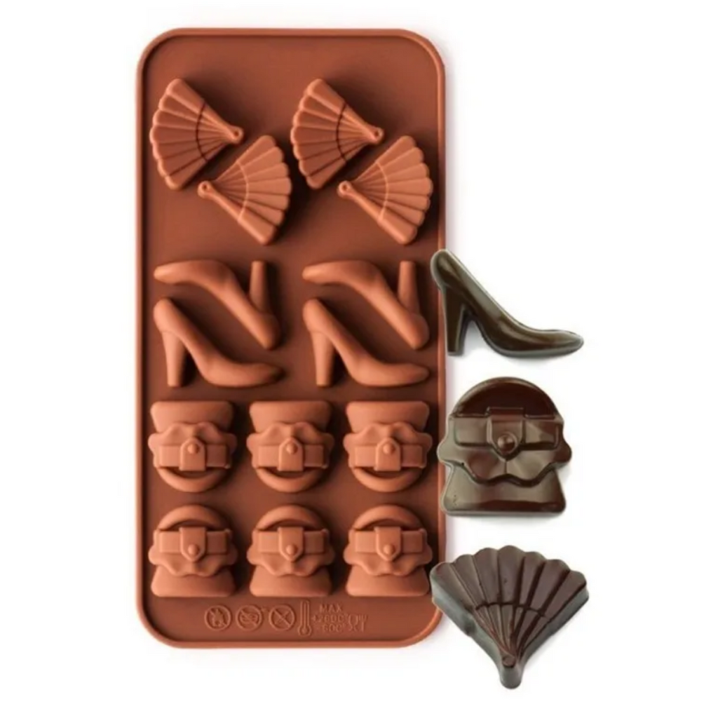 Molde de silicona tacos, abanico, cartera