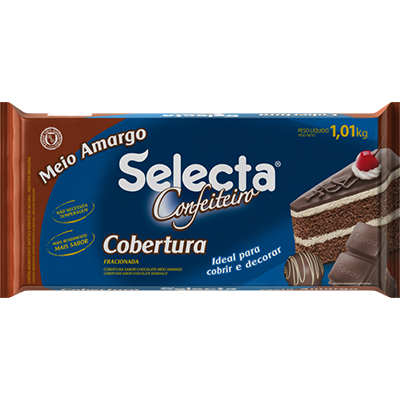 Chocolate Semi amargo Selecta, barra de 1kg