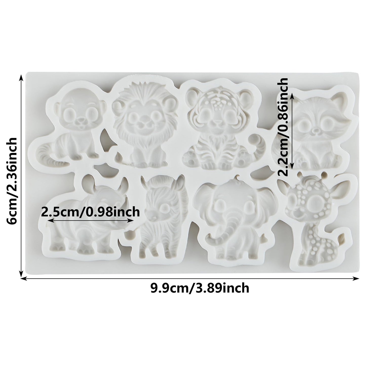 Molde silicona MINI animales
