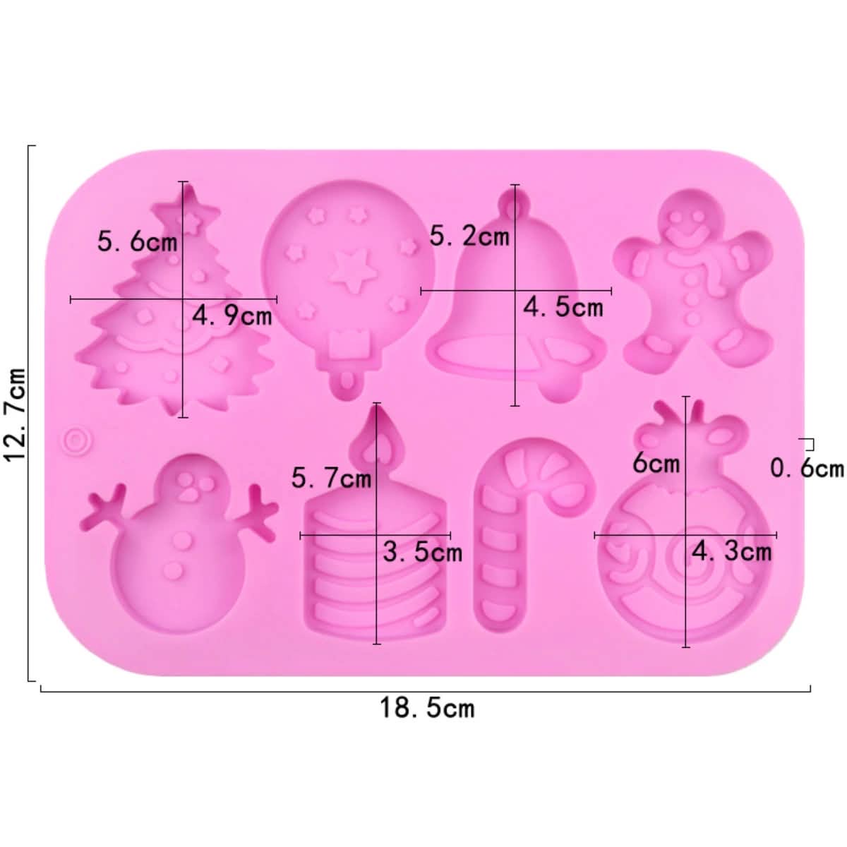 Molde silicona Navidad chato