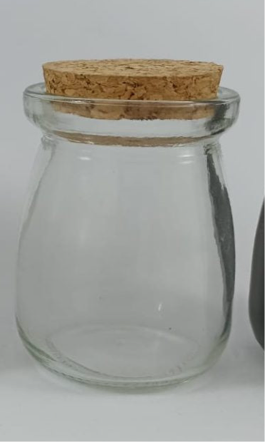 Frasco de vidrio con tapa de corcho 100ml