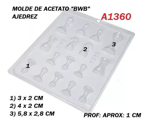 Molde acetato ajedrez