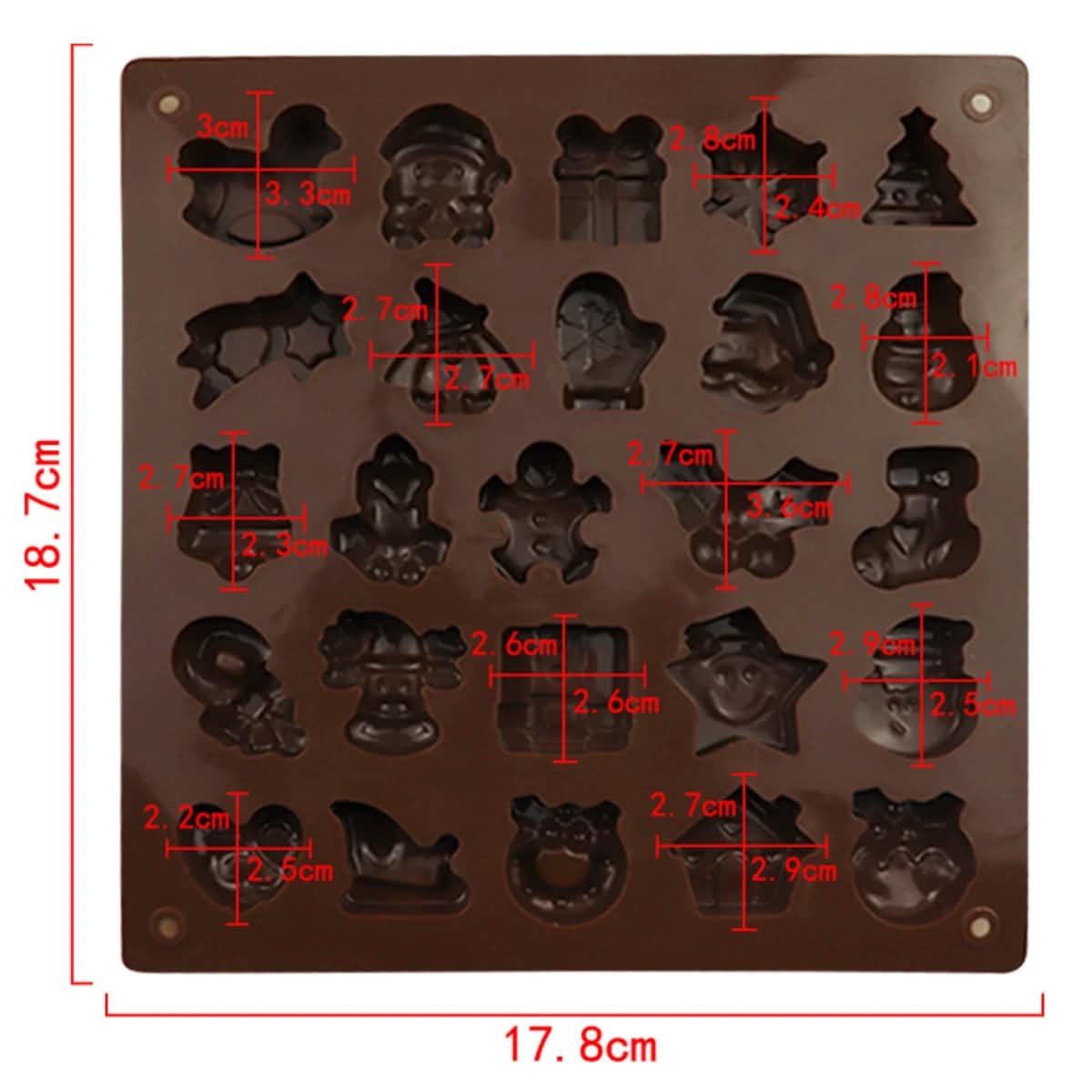 Molde silicona Navidad mini