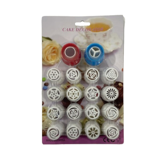 Set de 16 picos rusos de plástico para reposteria