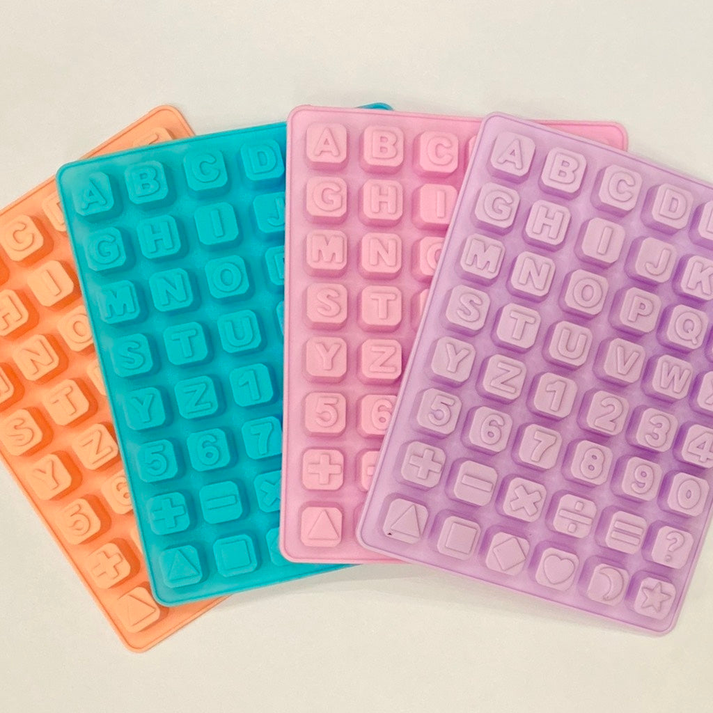 Molde silicona chocomensaje abecedario