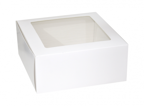 Caja cuadrada con visor 12 x 12 x 6cm