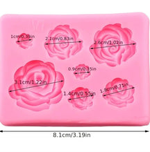 Cargar imagen en el visor de la galería, Molde de silicona rosas flor
