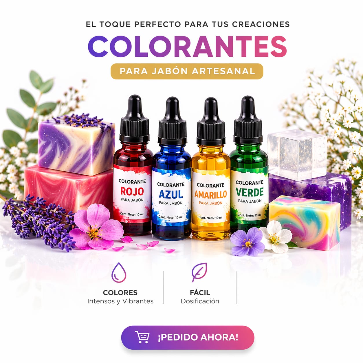 Colorante líquido para jabones, 60ml