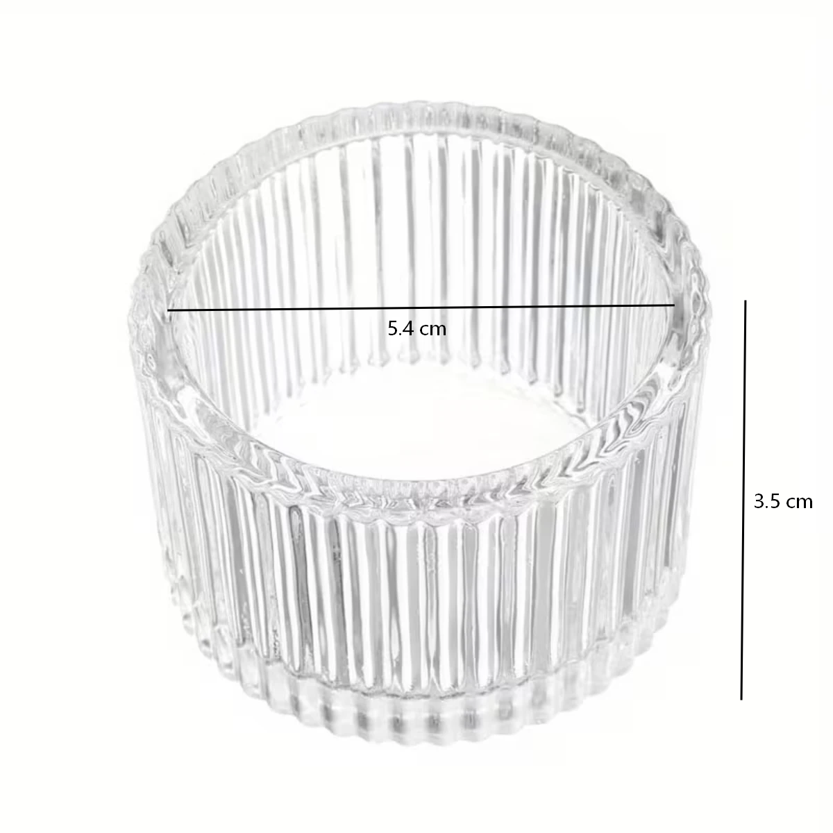 Vaso de vidrio (capacidad 30gr de cera)