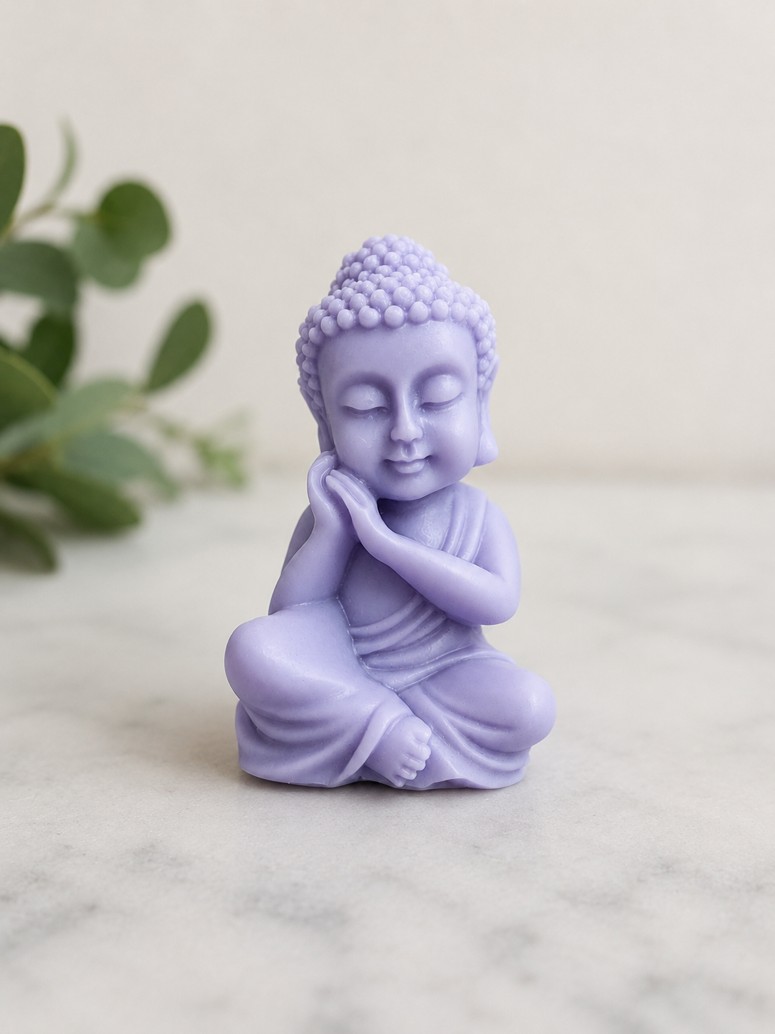 Molde silicona buda con manos en la cara