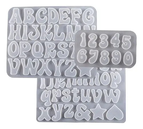 Molde silicona letras/numero