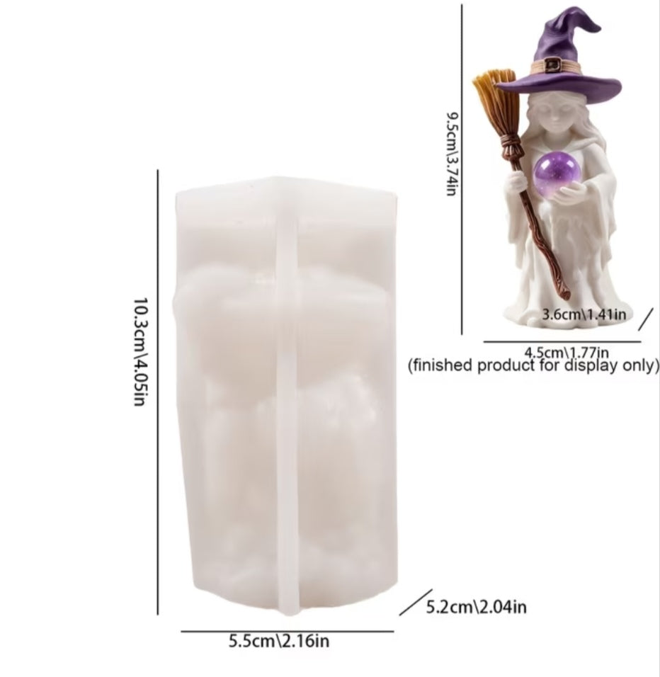 Molde silicona bruja