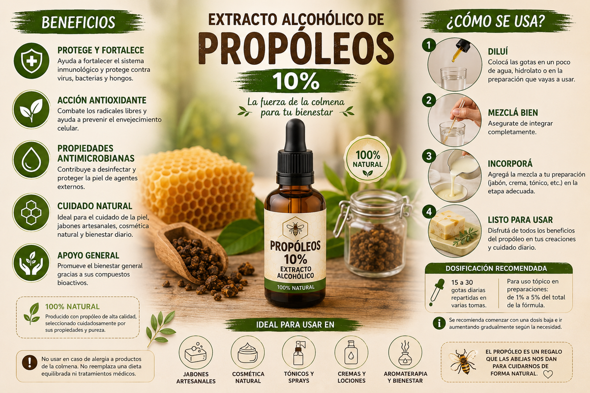 Extracto alcohólico de Propoleo al 10% 30ml