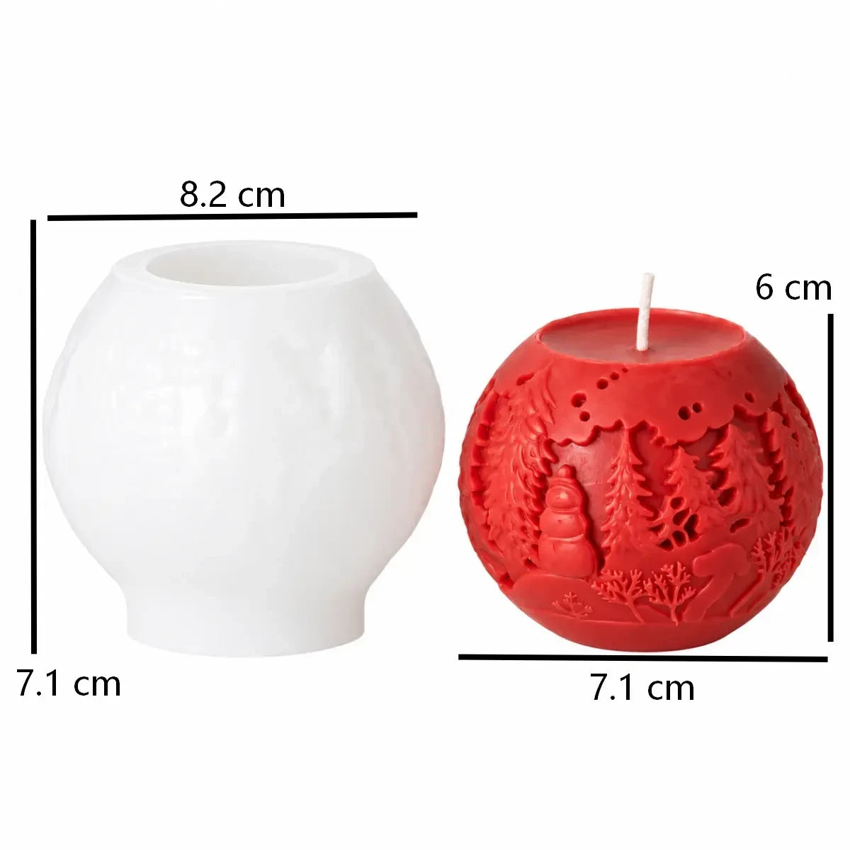 Molde silicona adorno navideño