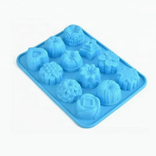 Molde de silicona flores varias