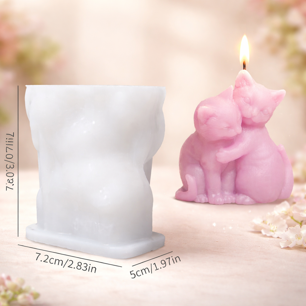 Molde de silicona gatitos