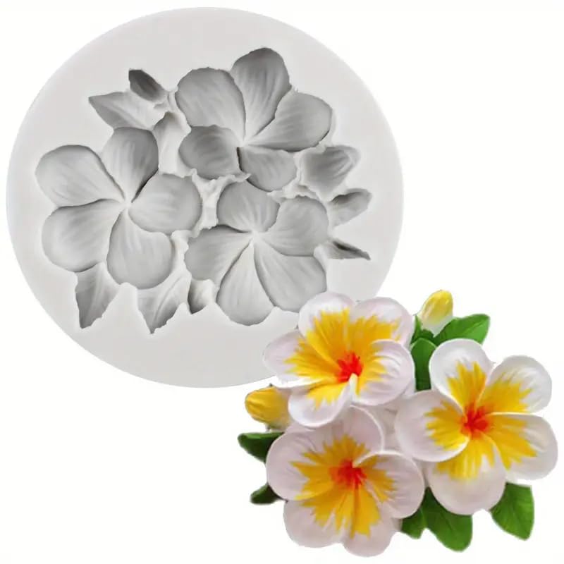 Molde silicona flor plumeria