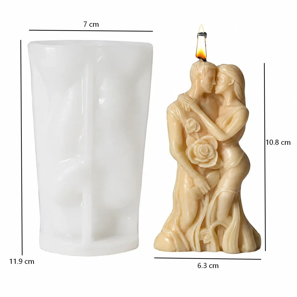 Molde de silicona pareja