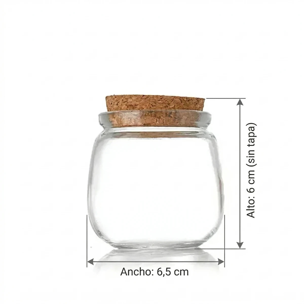 Frascos de vidrio pecera con tapa de corcho 100ml