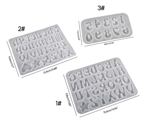 Molde silicona letras/numero