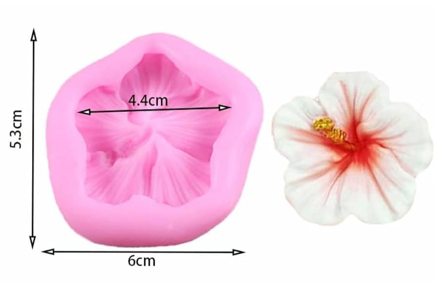 Molde de silicona mini flor de hibisco