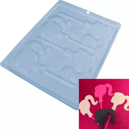 Molde acetato paleta barbie