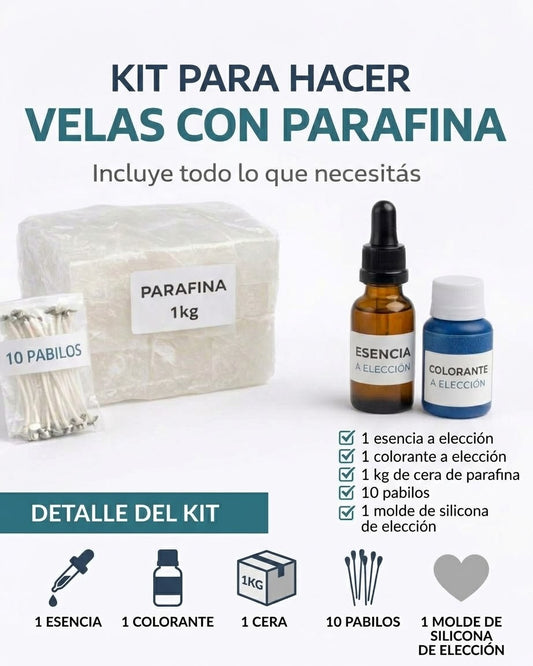 Kit básico para velas con parafina