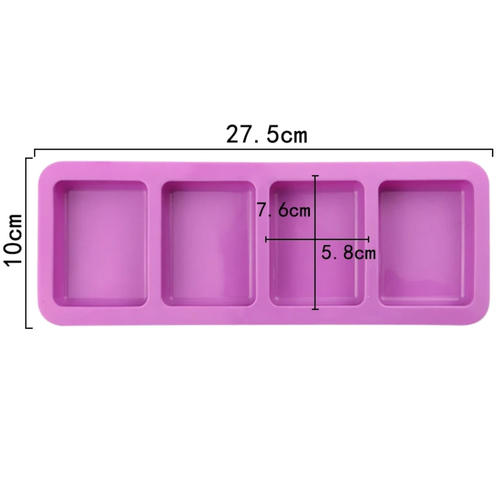 Molde de silicona rectangular