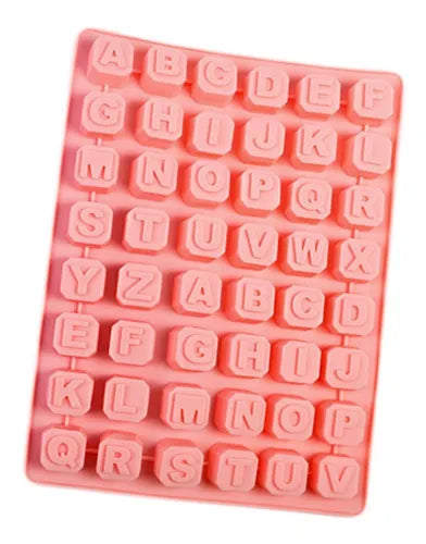 Molde silicona chocomensaje abecedario